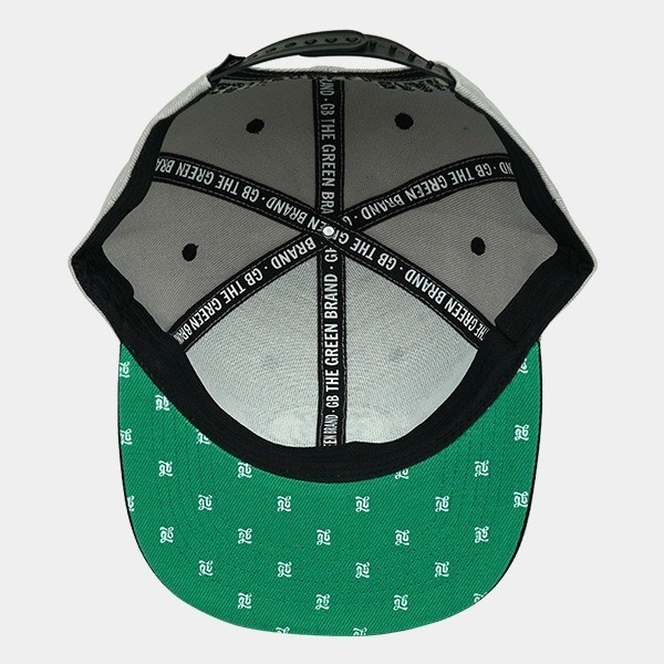 Gorra Plana GB The Green Brand gris interior