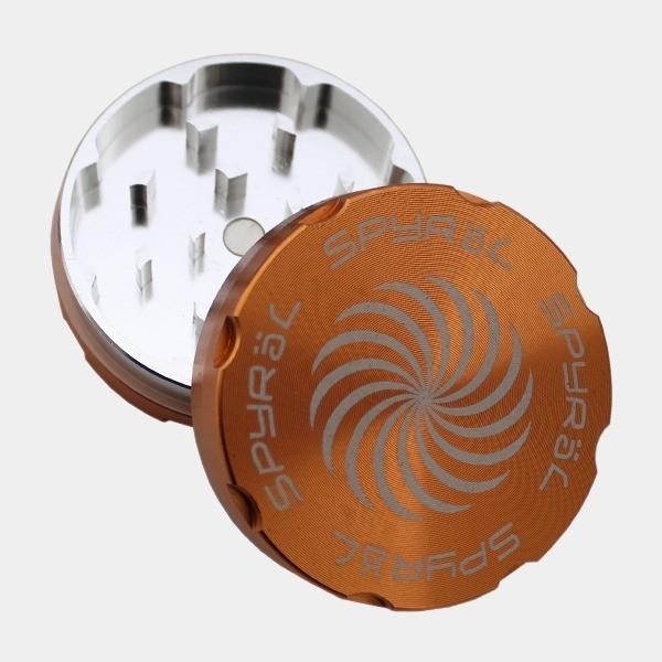 Grinder Spyral 62mm 2 partes naranja