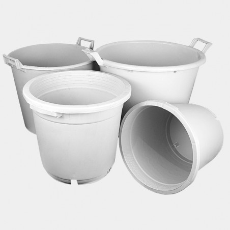 Vaso/Contenitore Grande Bianco con Manici