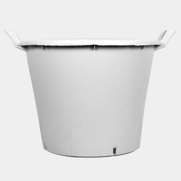Maceta/contenedor grande blanca con asas 40L