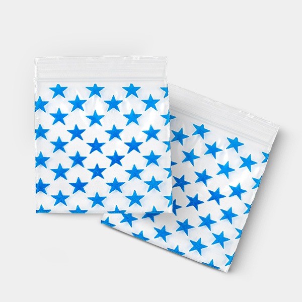 Busta Zip 50x50mm Stelle