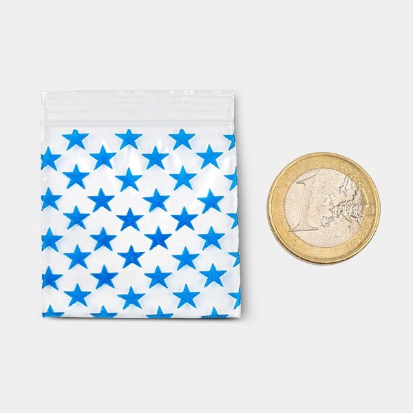Bolsa Zip 50x50mm Estrellas