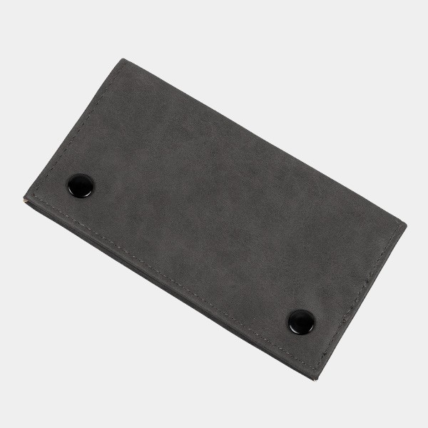 Tabaquera de Piel Sintética gris cerrada